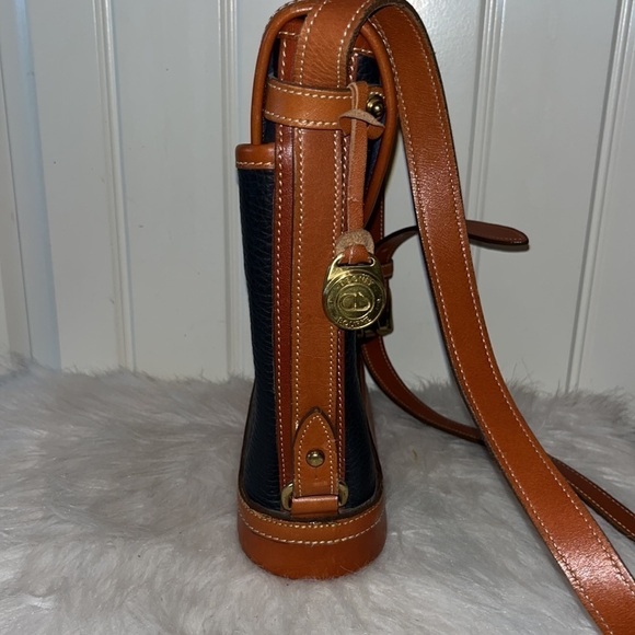 VINTAGE classic black pebbled leather Dooney Bourke Calvary spectator bag large - Picture 5 of 17